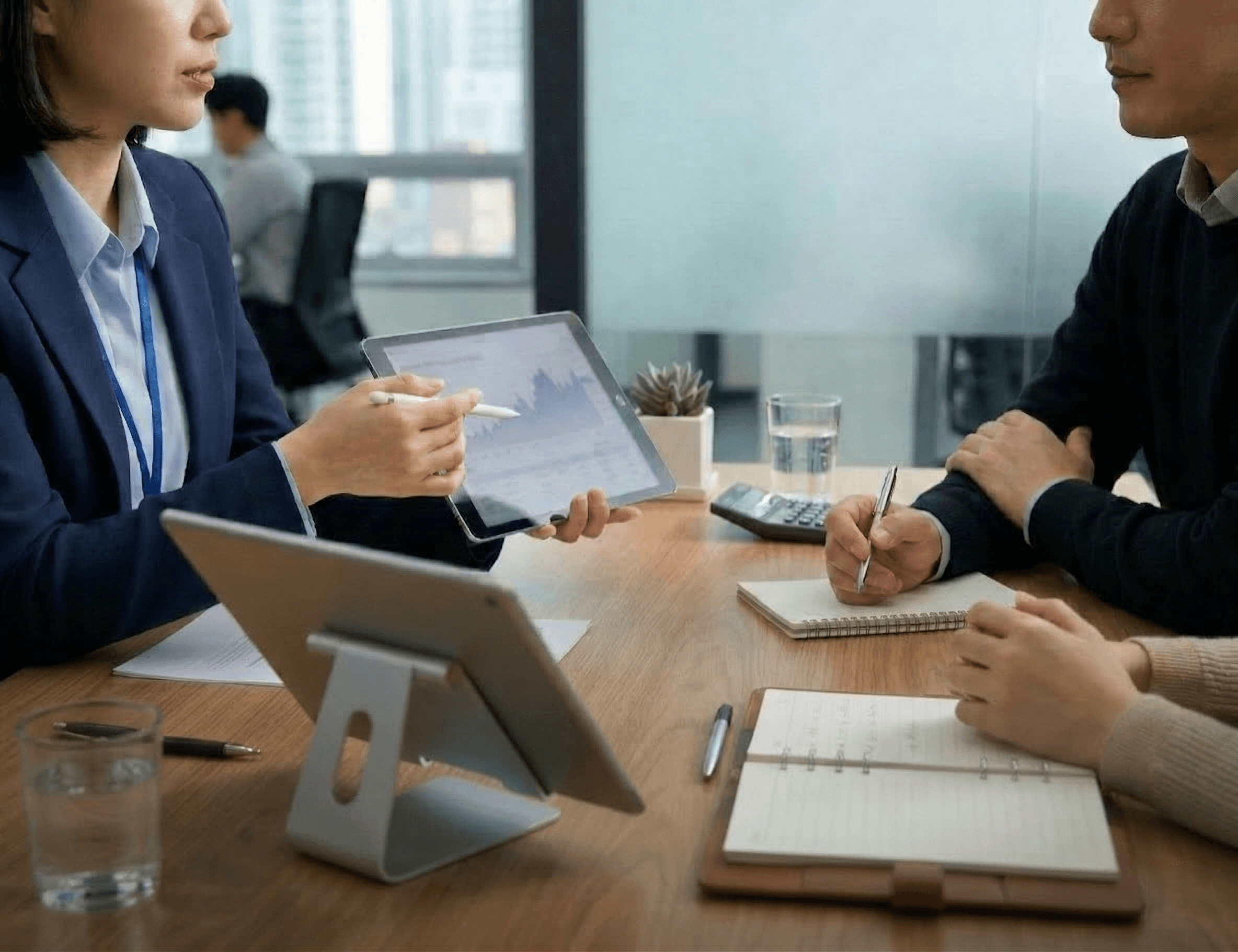 상담 프로세스를 상징하는 금융 상담 이미지